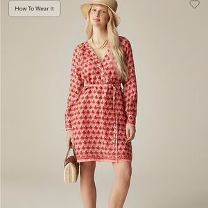 Cabana mini dress in block-print ramie